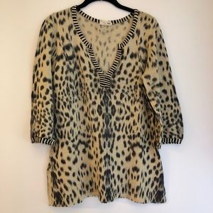 Project J Leopard Side Slit Sweater